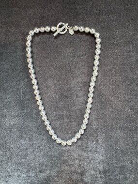 Brooks Brothers Silver Beaded Toggle Necklace - Women Jewelry
